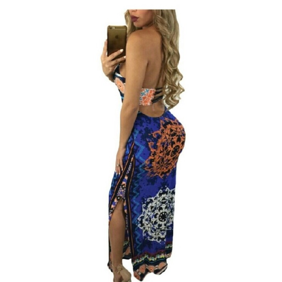 Beautiful pattern maxi dress Size L 🦋🌺 - Picture 4 of 6